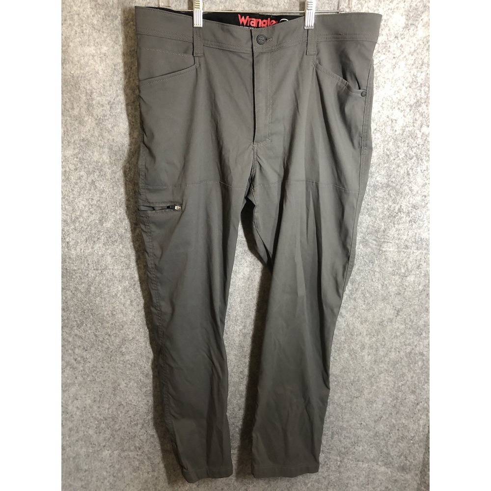 Wrangler Pants Mens 38x30 Gray ATG Performance Work Hike Climb Casual Classic